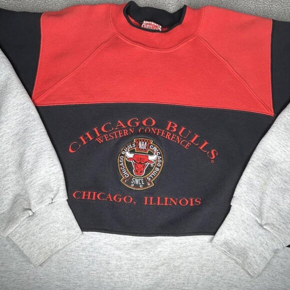 Vintage Chicago Bulls Sweatshirt Mens XL Multi Color NBA Basketball Nutmeg 90s